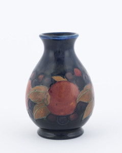 MOORCROFT "Pomegranate" pattern miniature pottery vase, circa 1930s, impressed "Moorcroft, Made In England", ​9cm high