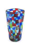 VENINI patchwork "Pezzato" Murano glass vase, circa 1950-51, acid etched "Venini, Murano, Italia", 22cm high