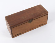 Set of Anglo-Indian dominoes, whalebone and ebony with silver rivets in folding teak box, 19th century, ​the box 8cm high, 19.5cm wide, 7.5cm deep - 2