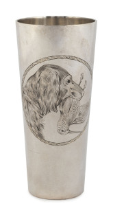 A Continental silver hunting beaker, early to mid 19th century, 15cm high, 192 grams