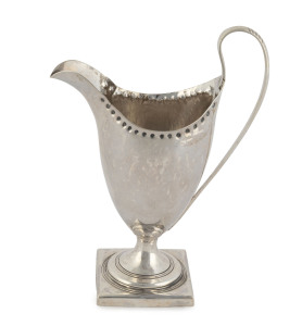 A sterling silver cream jug by Peter & Ann Bateman of London, circa 1791, 14cm high, 81 grams
