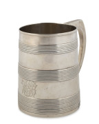 HESTER BATEMAN English sterling silver tankard marked "H.B.", made in London, circa 1786, 11cm high, 350 grams