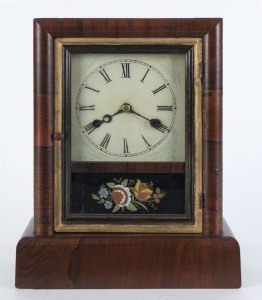 NEW HAVEN Clock Co. American 8 day shelf clock in rosewood case, 19th century, ​25cm high