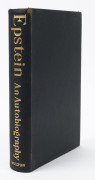 EPSTEIN An Autobiography, [Hulton Press (1955), London, 1955]. Hard cover, black leather binding with gilt lettering; b&w illustrations. 294pp. THIS EDITION IS SIGNED BY THE AUTHOR AND CONTAINS A COLLOTYPE REPRODUCTION OF HIS WATERCOLOUR PAINTING 'LILIES'