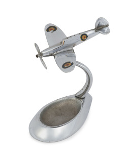 Spitfire Art Deco Aeroplane desk ornament, circa 1940s, 15cm high