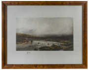 DOUGLAS ADAMS (1853-1920), Trout Fishing, coloured engraving, limited edition 61/100, 67 x 84cm - 2