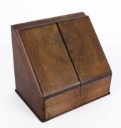 An English desk top compendium, walnut, 19th century, ​36cm high - 2