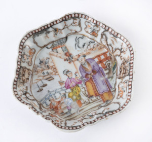 A Chinese Chien-lung famille rose spoon dish, Qing Dynasty, circa 1750, 12.5cm across
