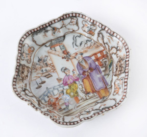 A Chinese Chien-lung famille rose spoon dish, Qing Dynasty, circa 1750, ​12.5cm across