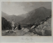 TROUT FISHING, group of five engravings, 19th century, ​12 x 16cm each - 2