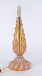 An Italian Murano glass lamp base, circa 1960, 49cm high