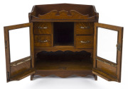 An English humidor cabinet, oak with brass and gilt metal fittings, circa 1890, 46cm high, 41cm wide, 20cm deep - 2