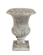 A garden urn, carved marble, 19th century, ​38cm high