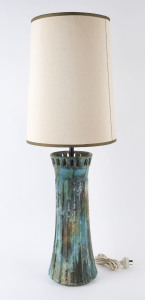 ALVINO BAGNI Sea Garden Pottery lamp with shade, Italy, circa 1960s, 88cm high