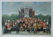 "Soldiers Of The Queen", chromolithograph, printed in London, 19th century, ​58 x 81cm