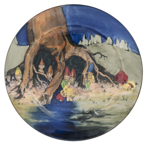 ROYAL DOULTON "Gnomes" dinner plate, circa 1920, stamped "Royal Doulton, Made In England", 26.5cm diameter
