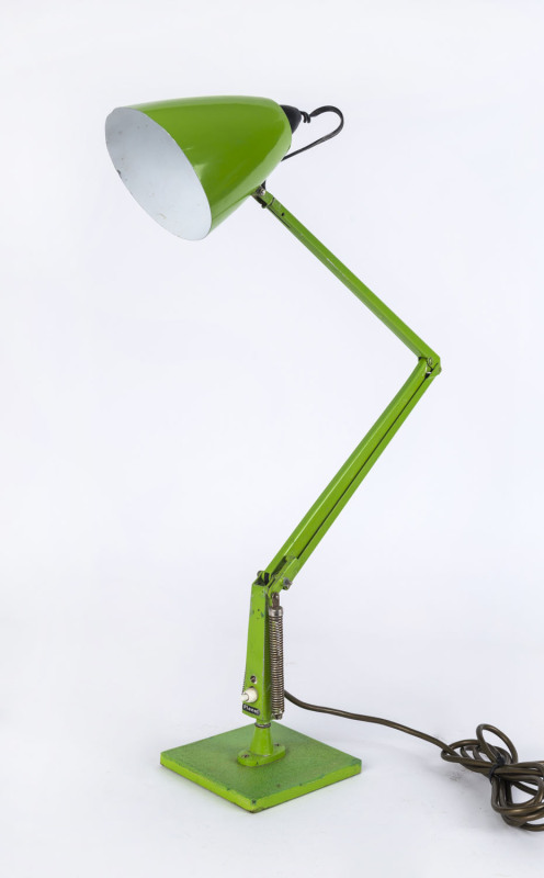 PLANT LAMP "Studio K " adjustable desk lamp, original lime green finish, circa 1960, ​93cm high