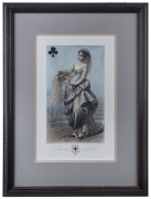 EM PICHARD (France), I.) Imperales du Dames, hearts, II.) Imperales du Dames, clubs, coloured engravings, ​43 x 27cm - 3