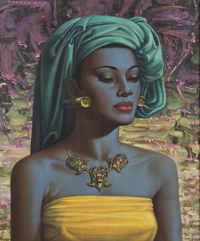 Vladimir Tretchikoff (1913-2006), Balinese Girl, chromolithograph, signed in print upper right, ​60 x 50cm