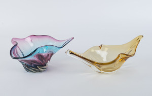 Two Murano glass bowls, circa 1960s, 29cm and 35cm wide