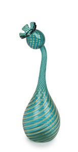 MICHIELOTTO Murano glass vase with tulip top, circa 1990, 32.5cm high