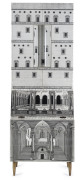 FORNASETTI "Trumeau Architettura Cabinet" by Piero Fornasetti, circa 1980, 219cm high, 80cm wide, 41cm deep with Fornasetti plaque inside top drawer. PROVENANCE: Private Collection Melbourne, purchased directly from Piero Fornasetti. The Architettura (A