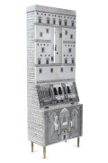 FORNASETTI "Trumeau Architettura Cabinet" by Piero Fornasetti, circa 1980, 219cm high, 80cm wide, 41cm deep with Fornasetti plaque inside top drawer. PROVENANCE: Private Collection Melbourne, purchased directly from Piero Fornasetti. The Architettura (A - 6