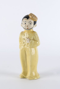 French Art Deco porcelain "Bell Hop" sugar castor, circa 1930, 20cm high