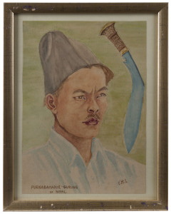 EILEEN MARY STEABBEN (1892-1981), Purnabahadur Gurung of Nepal, watercolour, signed lower right "E.M.S.", ​35 x 23cm
