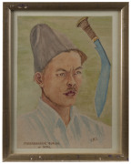 EILEEN MARY STEABBEN (1892-1981), Purnabahadur Gurung of Nepal, watercolour, signed lower right "E.M.S.", ​35 x 23cm