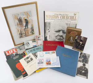 WINSTON CHURCHILL - DOCUMENTS, JOURNALS & EPHEMERA: WWII newspapers incl. Daily Mirror 1939 (Sep.4) "Churchill is New Navy Chief", Daily Express 1939 (Nov.9) headlines "Hitler Escapes Explosion in Beer Cellar", Feb.1965 editions of "Life" & "Illustrat