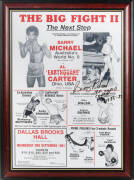 BARRY MICHAEL: 1981 fight poster signed "Barry Michael, IBF World Champion 1985-87", framed & glazed, overall 51x69cm.