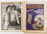 ROLLING STONE (AUSTRALIA): Bundle of 1974-76 issues noting many better front covers including Richard Nixon ("The Quitter" Sep.1974) The Eagles (Sep.1975), Rod Stewart/Britt Ekland (Nov.1975) & David Bowie (Feb.1976) amongst many others; all are more-or- - 2