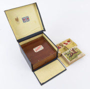 c.1920 Sandown Horse Racing "spinner" game by F.H. Ayres Lts (London) presented in polished wooden box, with gambling chips and illustrated betting cards showing the odds for the competing horses; comes with original box and scarce thus. - 2