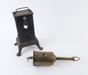 Two antique clockwork spits, used for cooking meats, 19th century, ​37cm and 35cm high