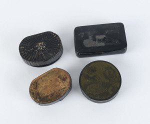 Four assorted Georgian snuff boxes, 18th century, ​the largest 7.5cm wide