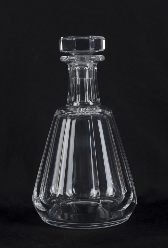 BACCARAT "Talleyrand" French crystal decanter, 20th century, acid etched factory mark "Baccarat, France", ​22cm high