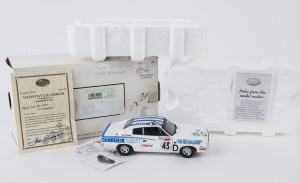 TRAX/TOPGEAR: 1:24 model of Valiant R/T E38 Valiant Charger, with Trax certificate signed by driver Leo Geoghegan, numbered '83' with original and packaging as issued.