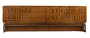 JAKOB RUDOWSKI vintage Australian sideboard with six doors, circa 1960s, interior fitted with drawers and shelves, ​93cm high, 291cm wide, 47cm deep