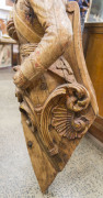 A 19th century ship's masthead figure of Don Francisco Assis de Bourbon, carved wood with remains of painted finish, circa 1850, 135cm high - 8