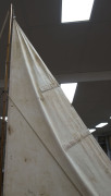 An antique pond yacht with huon pine hull, late 19th early 20th century, 156cm high - 6