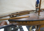 An antique pond yacht with huon pine hull, late 19th early 20th century, 156cm high - 11