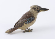 FRANZ BERGMANNFRANZ BERGMANN, Austrian cold painted bronze kookaburra, early 20th century, stamped under the tail, 13cm long, Austrian cold painted bronze kookaburra, early 20th century, stamped under the tail (illegible), ​13cm long - 2