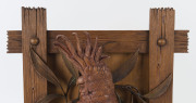 FRANCIS EDMOND STRIEZEL (1860-1935), "Cockatoo", circa 1900, carved wood wall plaque, impressed maker's mark, 44 x 37cm German born Streizel emigrated to Australia in 1886 and worked with fellow German carver Robert Prenzel in Melbourne. Works by Streizel - 2