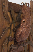 FRANCIS EDMOND STRIEZEL (1860-1935), "Cockatoo", circa 1900, carved wood wall plaque, impressed maker's mark, 44 x 37cm German born Streizel emigrated to Australia in 1886 and worked with fellow German carver Robert Prenzel in Melbourne. Works by Streizel - 5