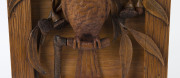 FRANCIS EDMOND STRIEZEL (1860-1935), "Kookaburra", circa 1900, carved wood wall plaque, impressed maker's mark, 45 x 37cm PROVENANCE: Private collection Melbourne, previously by direct Striezel family descent. - 3