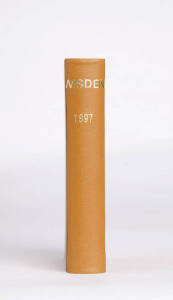 "Wisden Cricketers' Almanack" for 1897, rebound in tan cloth (no wrappers). Fair/G.