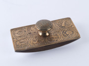 TIFFANY & Co. (attributed) ink blotter with zodiac decoration, early 20th century, 14cm wide