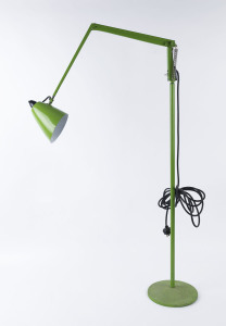 PLANT "Studio K" standard lamp in rare lime green colourway, an iconic Australian classic, designed by Bill Iggulden and released in 1962, 183cm high