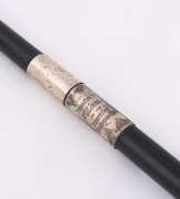 A conductor's baton, ebony shaft with engraved sterling silver mounts "Presented To Mr J.E. Jones By The Dearnley Choir" in original box, made in London, circa 1905, ​44cm long - 3